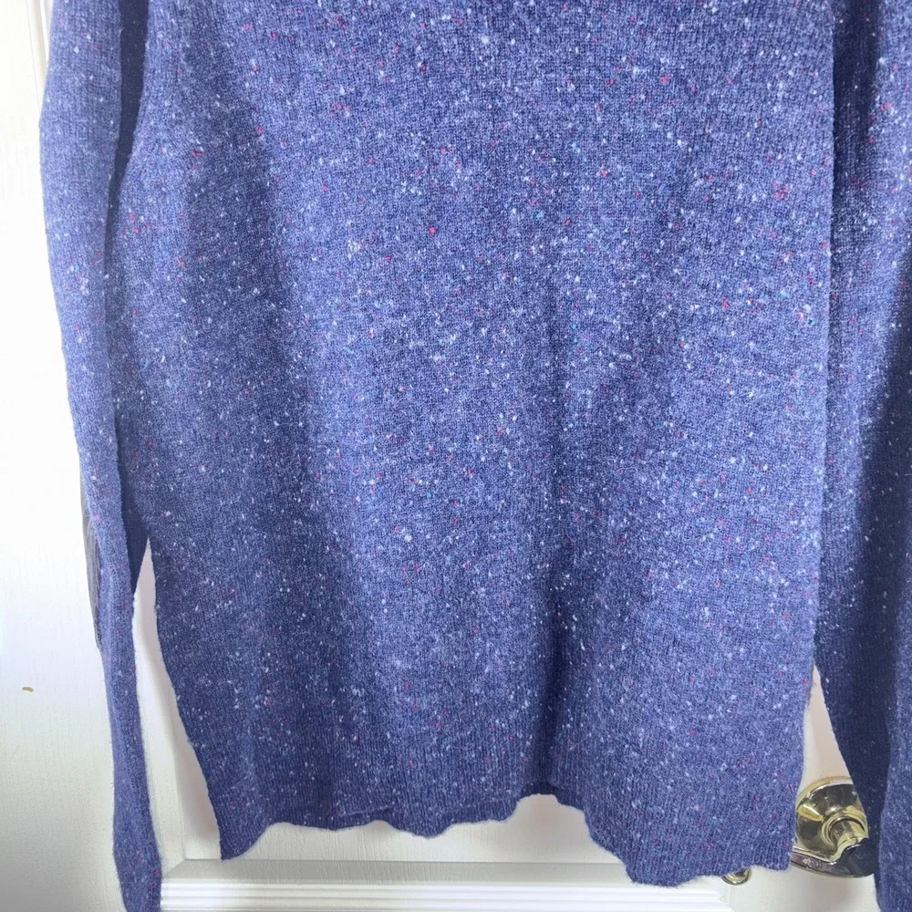 JoS. A. Bank Men's Navy Blue Speckled Pullover Sweater Medium – Elbow Pads,‎ NWT